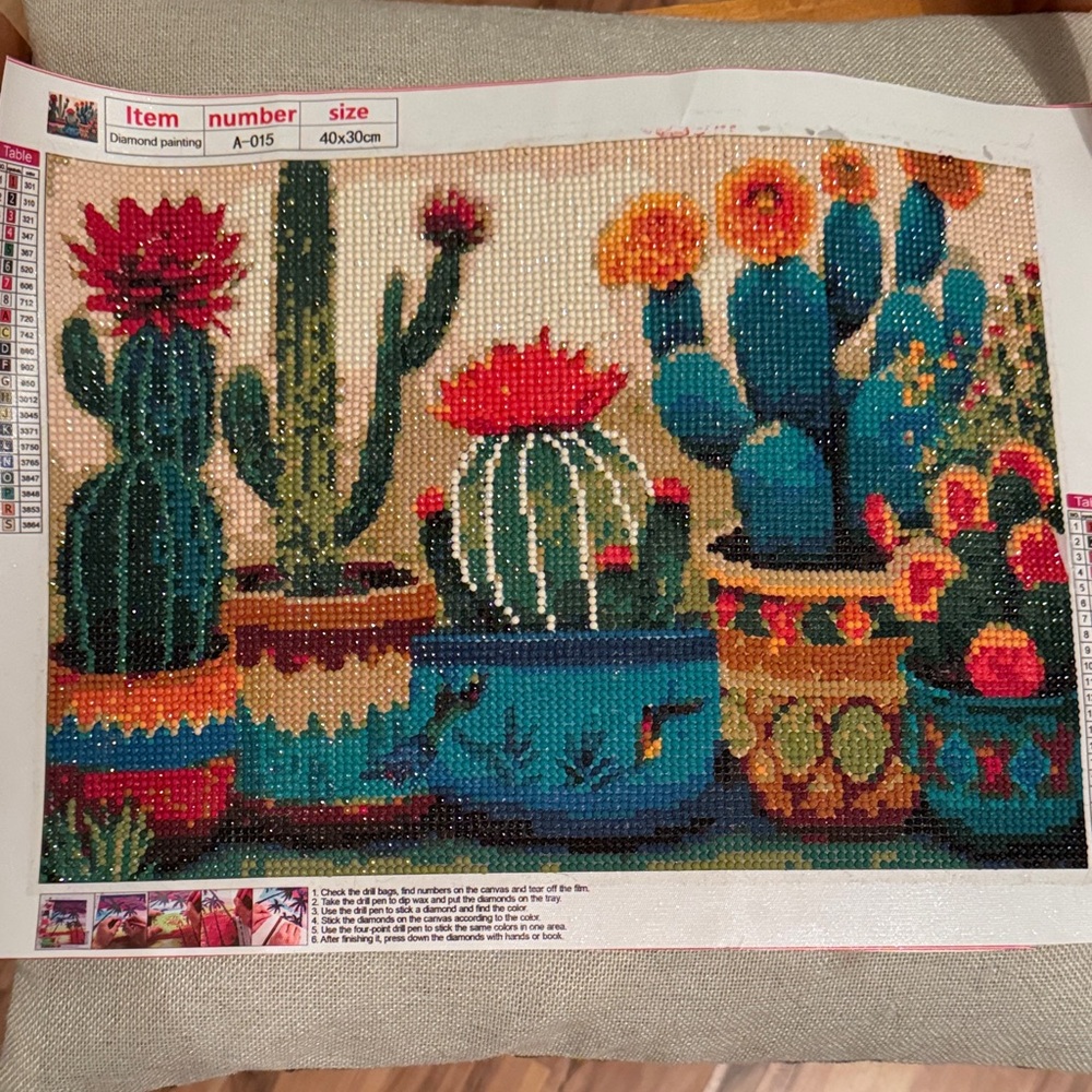 Vibrant Cactus Diamond Painting Kit